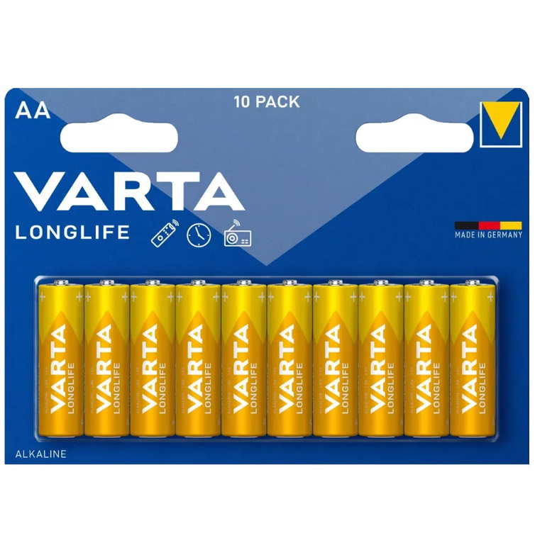 Varta Longlife AA. Батарейка Varta Longlife lr6 AA bl20 Alkaline 1.5v. Батарейка Varta lr06 Longlife (AA, 2 шт). Varta AA 10 Pack.